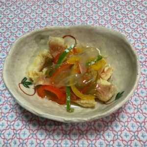鯛の天ぷら餡かけ