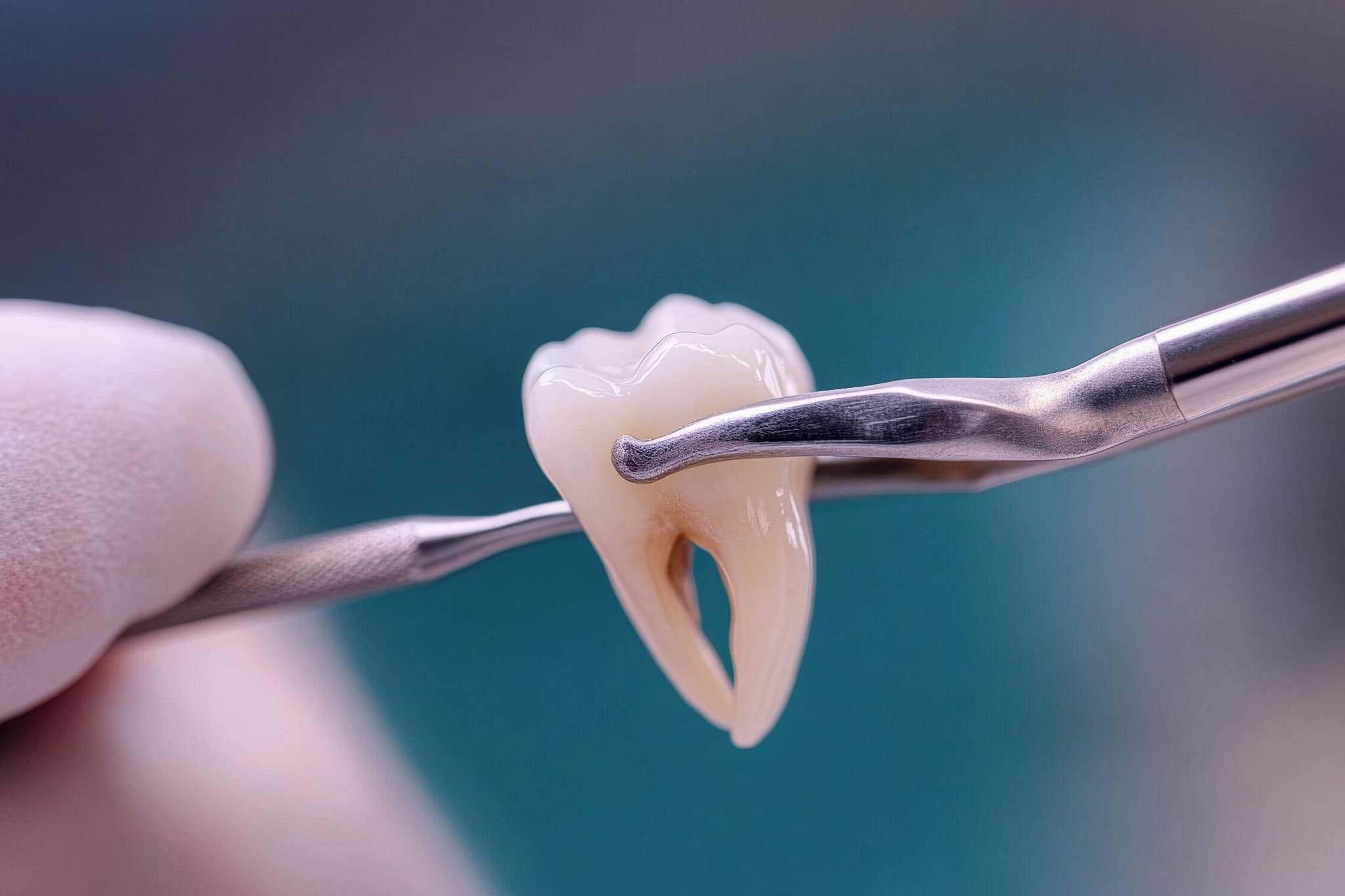 親知らずが虫歯になり抜歯した様子