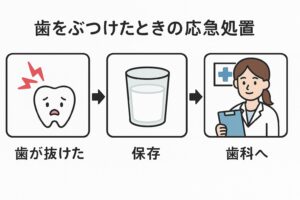 脱臼した歯の応急処置