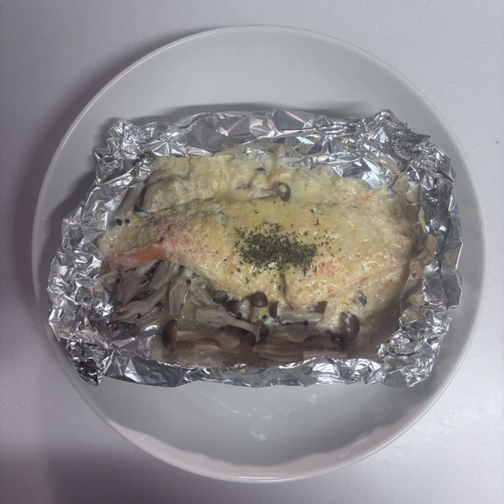 鮭のみそマヨチーズホイル焼き